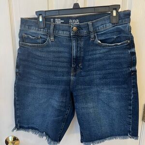 a.n.a. High rise denim Bermuda jean shorts ladies size 12